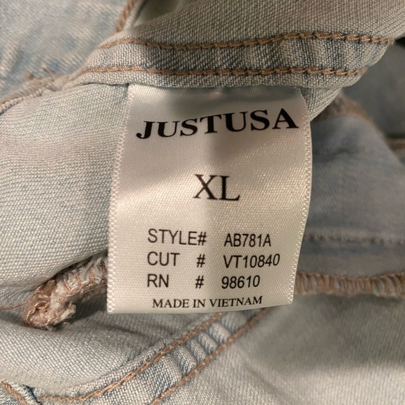 Just USA Slant Pocket Denim Jean Jacket Stitch Fix NWT Size XL - Picture 7 of 7